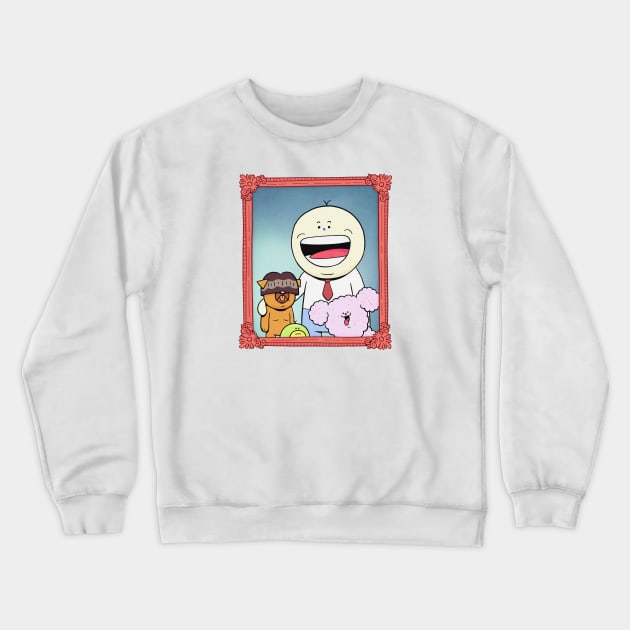 family, not family Crewneck Sweatshirt by Bowlcut Pug